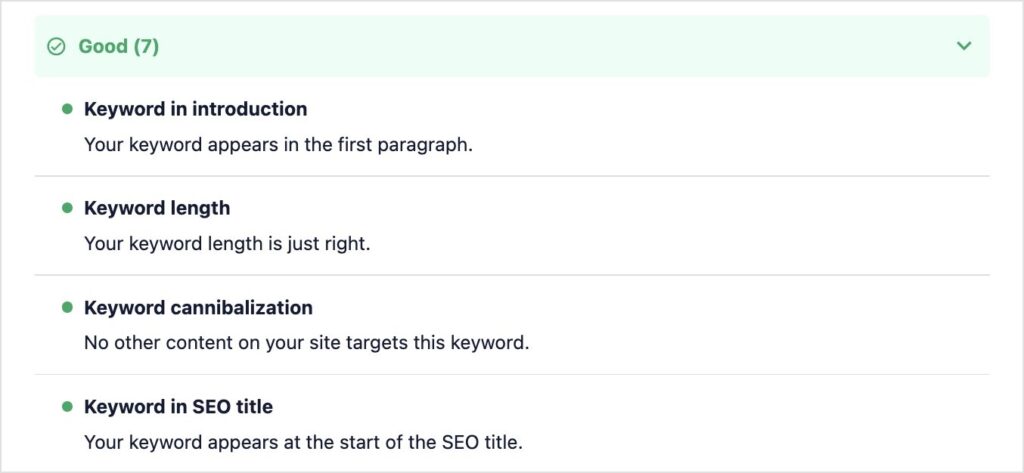 List of good things in the taxonomy optimizations.