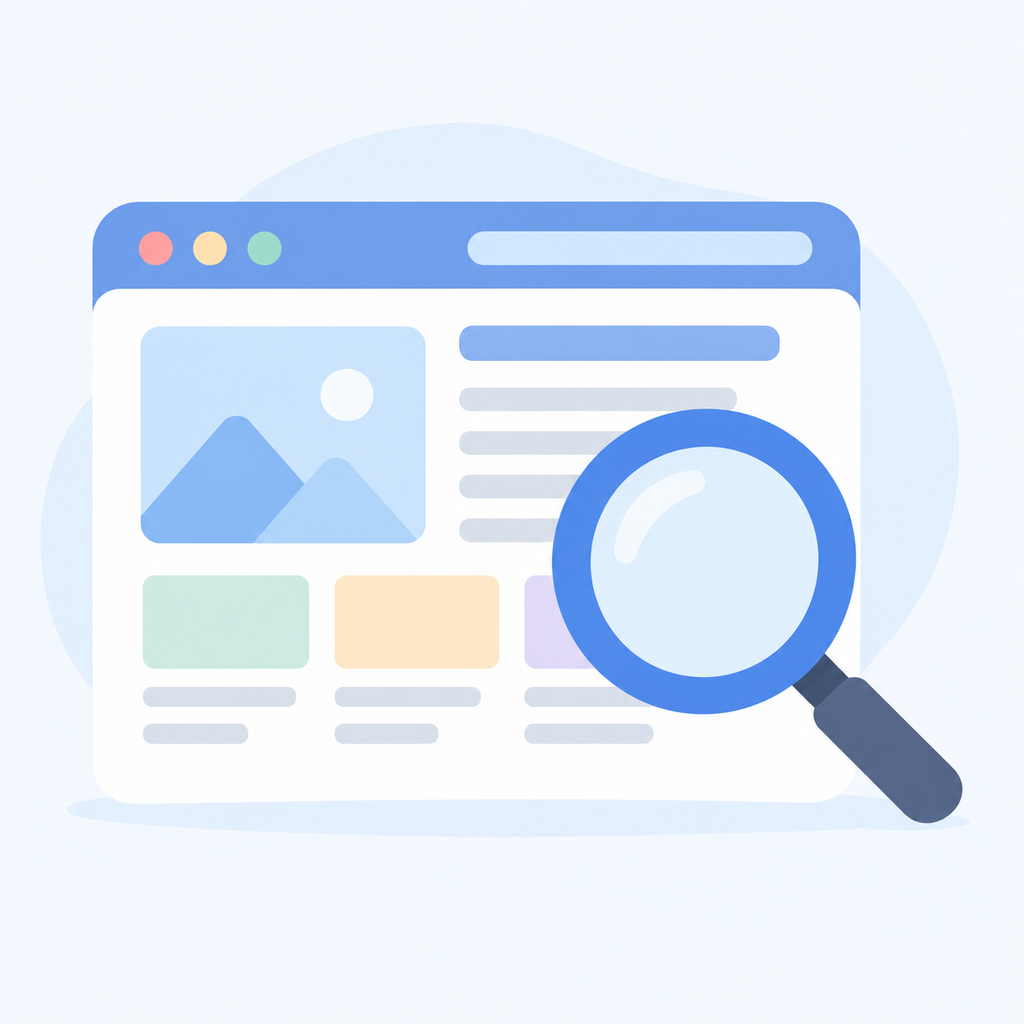 GPT Image 2 vs Nano Banana 2 illustration test, magnifying glass over a webpage in flat pastel design.